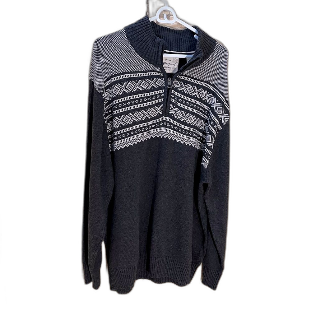 Weatherproof Vintage charcoal cotton sweater men’s XXL NWT